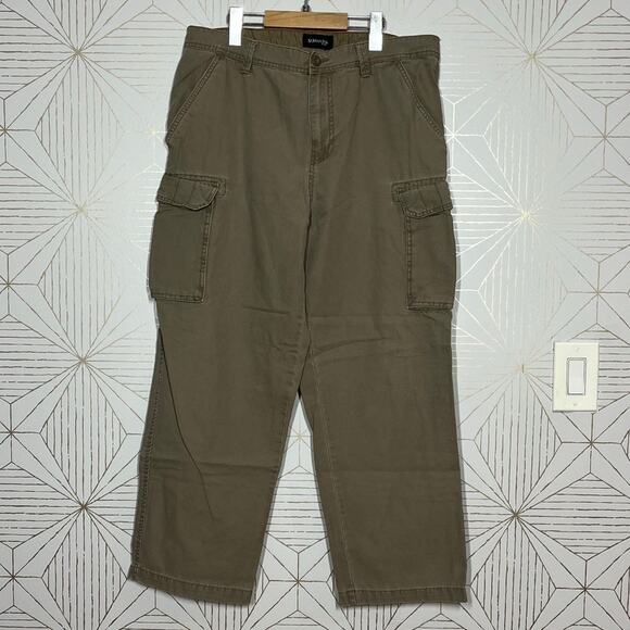Men’s St. Johns Bay Classic Cargo Pants Khaki Brown Pockets 36 x 30 - Picture 8 of 10